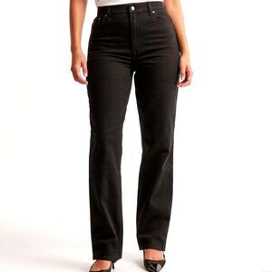 Abercrombie & Fitch Curve Love 90s Straight Ultra High Rise Brown Jeans Size 29